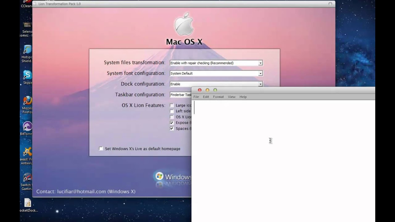 Mac Os X Transformation Pack For Windows 8